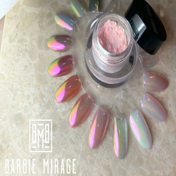 barbie mirage chrome mirror powder nude pink